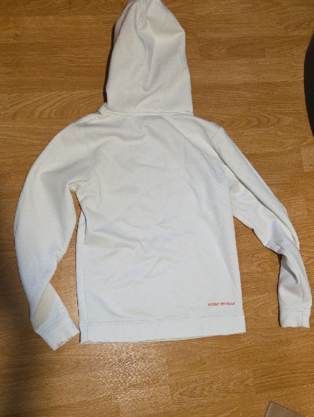 Under Armour White Hoodie with Pink Camo Logo - Picture 3 of 3